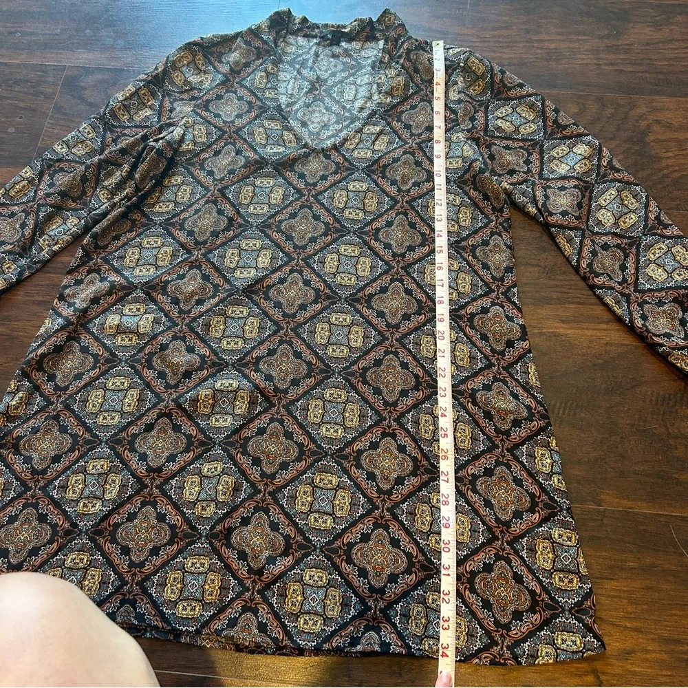 BeBop Black and Brown Long Sleeve Dress - Picture 4 of 7